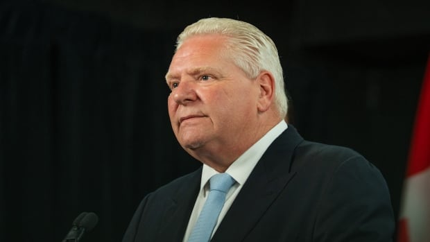Ontario Premier Doug Ford speaks at a press conference at Queen’s Park in Toronto on Wednesday, May 14, 2025. THE CANADIAN PRESS/Laura Proctor