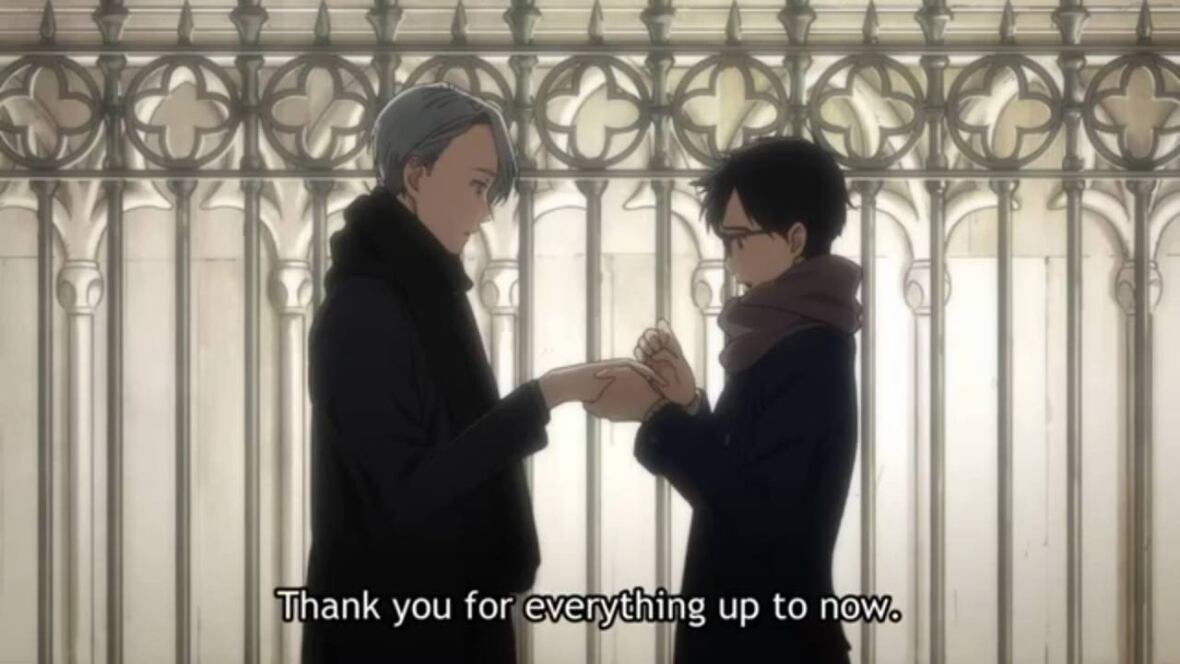 A scene from Yuri on Ice.