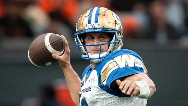 Zach Collaros makes season debut in Blue Bombers 27-14 win over B.C. Lions