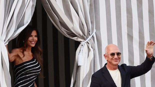Celebrities join protesters in Venice ahead of Bezos-Sanchez wedding