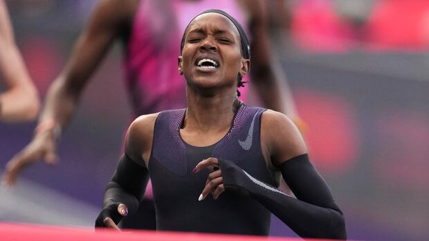 3-time Olympic champion Faith Kipyegon falls short in attempt to break 4-minute mile