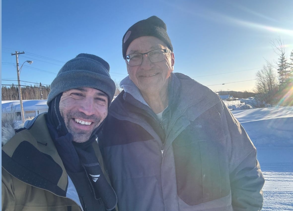 Felipe Gomez and Ken Mercredi in Uranium City.