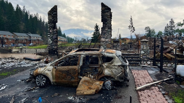 Burned car
