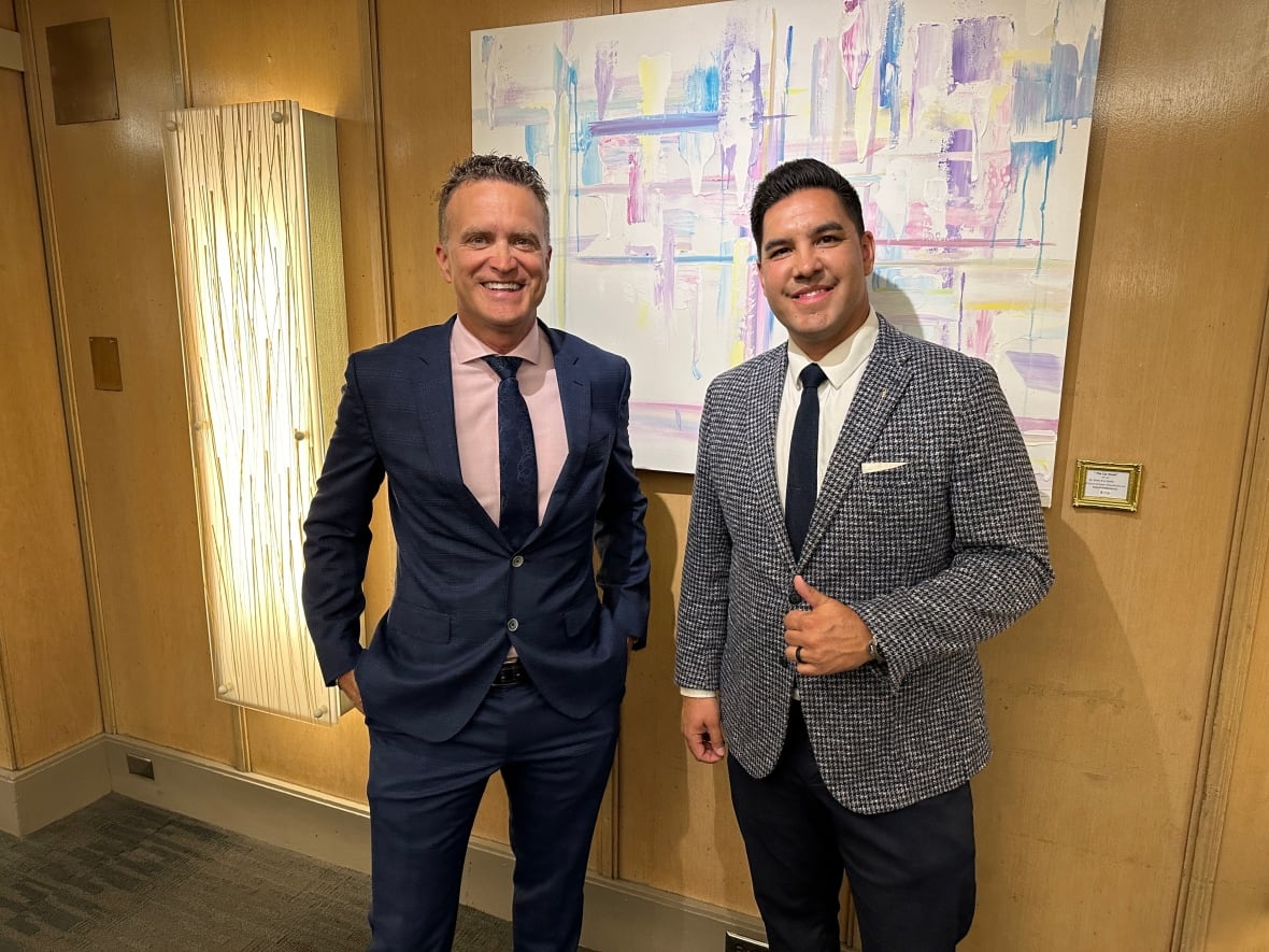 Peter Guthrie (left) and Scott Sinclair (right) are two independent MLAs in Alberta who are working to rebuild the provincial Progressive Conservative party after both left the UCP caucus earlier this year.