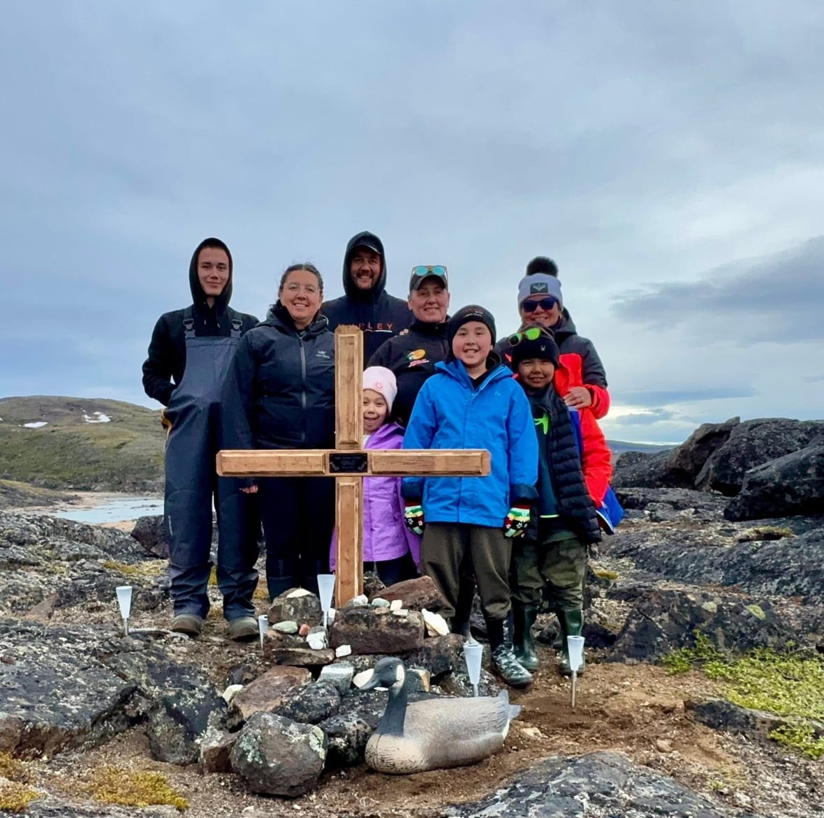 A family and a cross