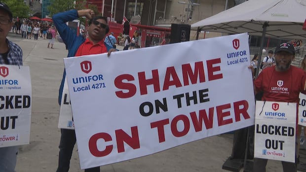 CN Tower workers are still locked out even though both sides say they're willing to talk | CBC News