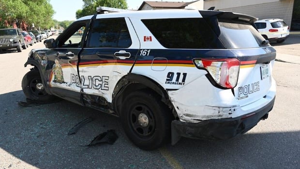 Suspect in Saskatoon police pursuit taken to hospital with dog bite injuries, police say