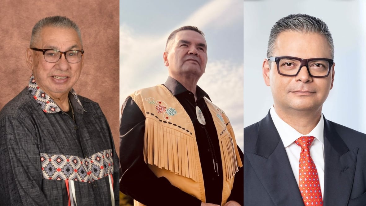 Three Cree men campaigning to Grand Chief