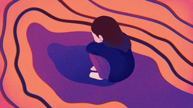 An illustration depicts a child crouching.