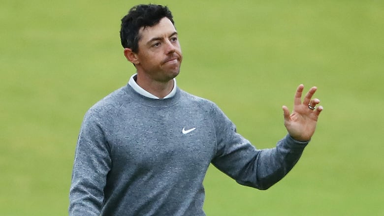 Rory McIlroy of Northern Ireland reacts on the 18th during the second round of the 148th Open Championship held on the Dunluce Links at Royal Portrush Golf Club on July 19, 2019 in Portrush, Northern Ireland.  