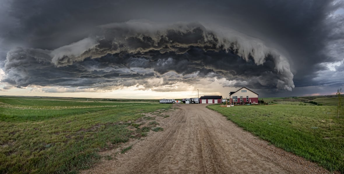 Matt Melnyk became fascinated with clouds many year ago. As a pilot, he just has to look out the cockpit window to get close to them. He took this shot near Drumheller, Alta., about 4 years ago. It was a very fast moving storm that produced an incredible shelf cloud.