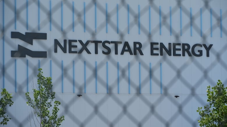 A logo saying NextStar Energy is shown on a building