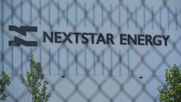 A logo saying NextStar Energy is shown on a building