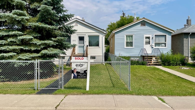 A bungalow for sale in Regina in summer. 