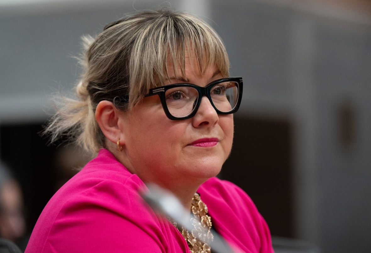 Chief of staff to former Conservative prime minister Stephen Harper, Jenni Byrne waits to appear before the Procedure and House Affairs committee meeting Thursday, May 11, 2023 in Ottawa.