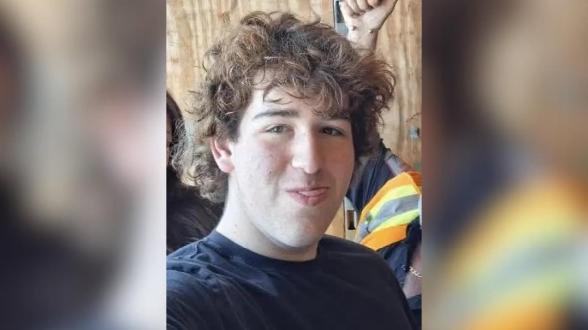 A teen with brown hair takes a selfie with his tongue out.