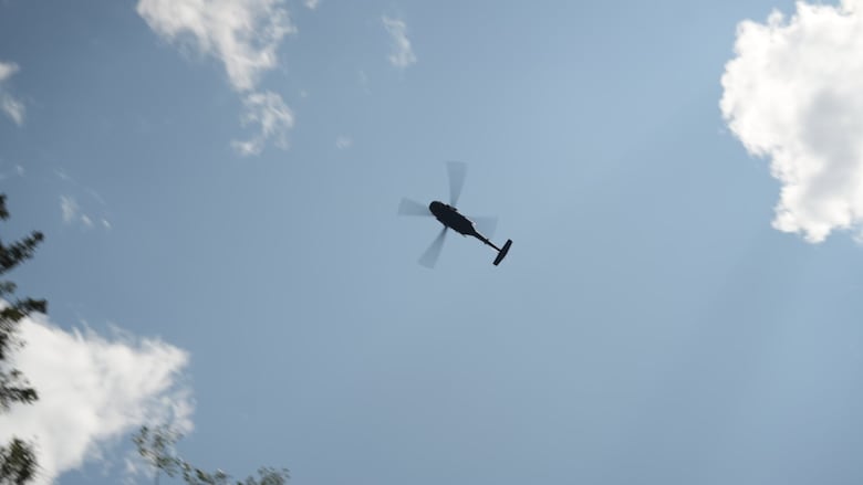 helicopter in the sky