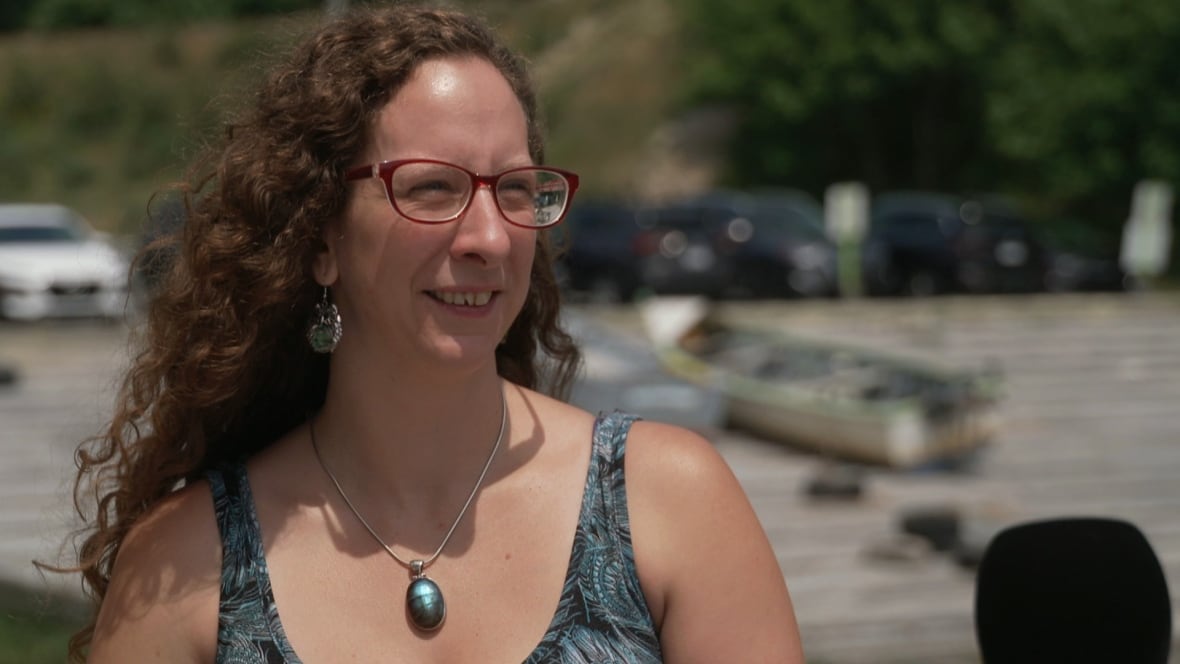 Woman with curly hair