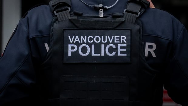 A Vancouver Police officer is pictured