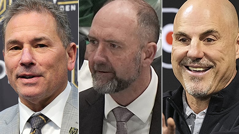 Composite of Canadian Olympic men’s hockey assistant coaches Bruce Cassidy, Peter DeBoer and Rick Tocchet