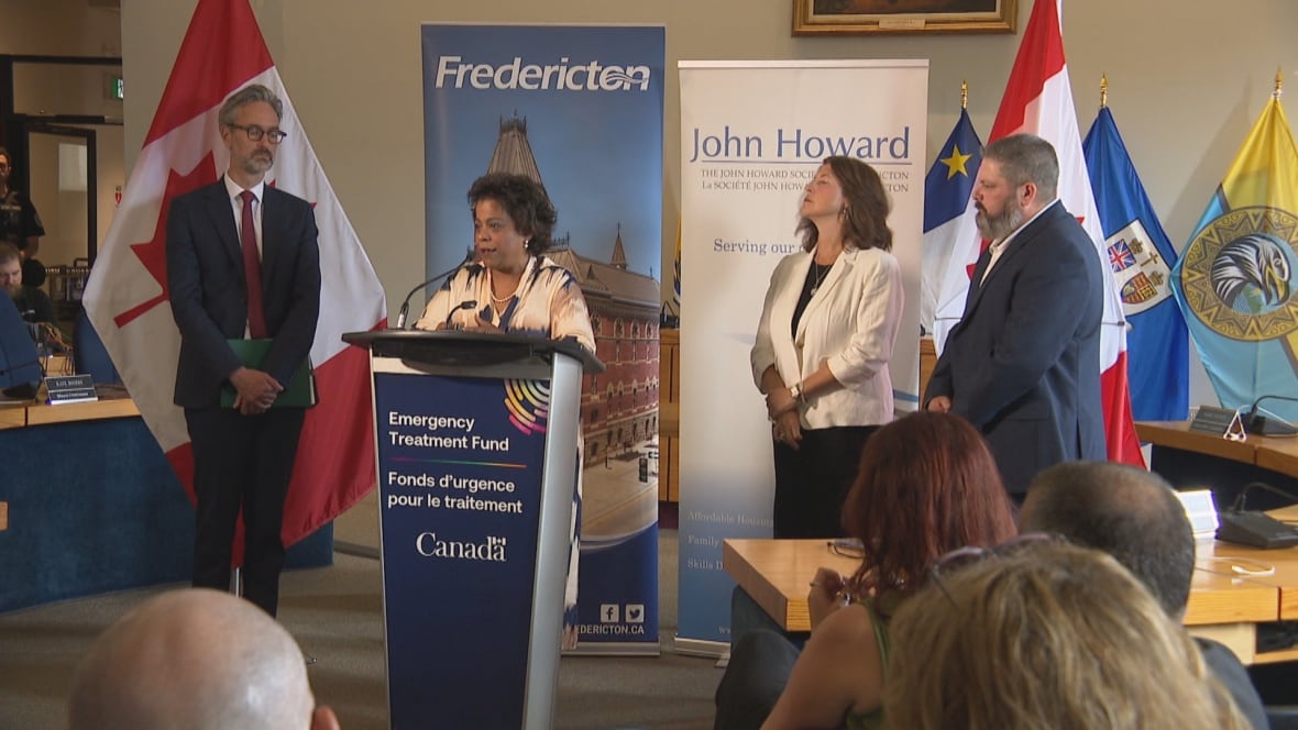 People in podium