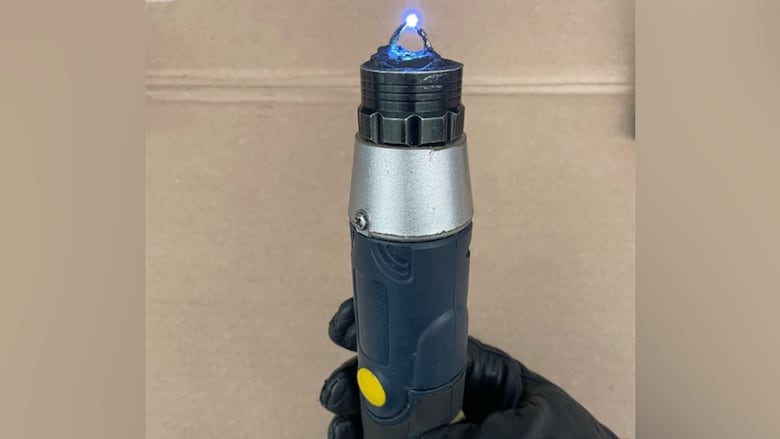 A makeshift weapon is shown.