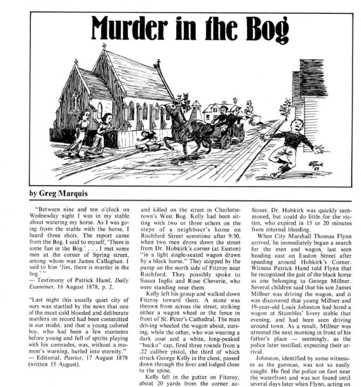 An old newspaper article from 1878.