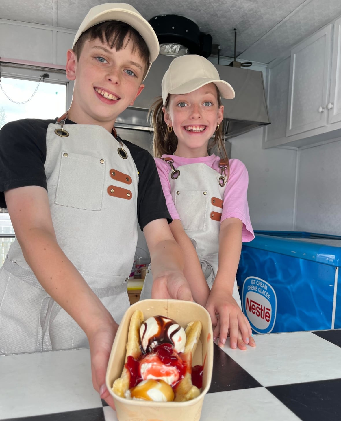 Xavier and Sonia Adams, the owners of Nan's Freezer.