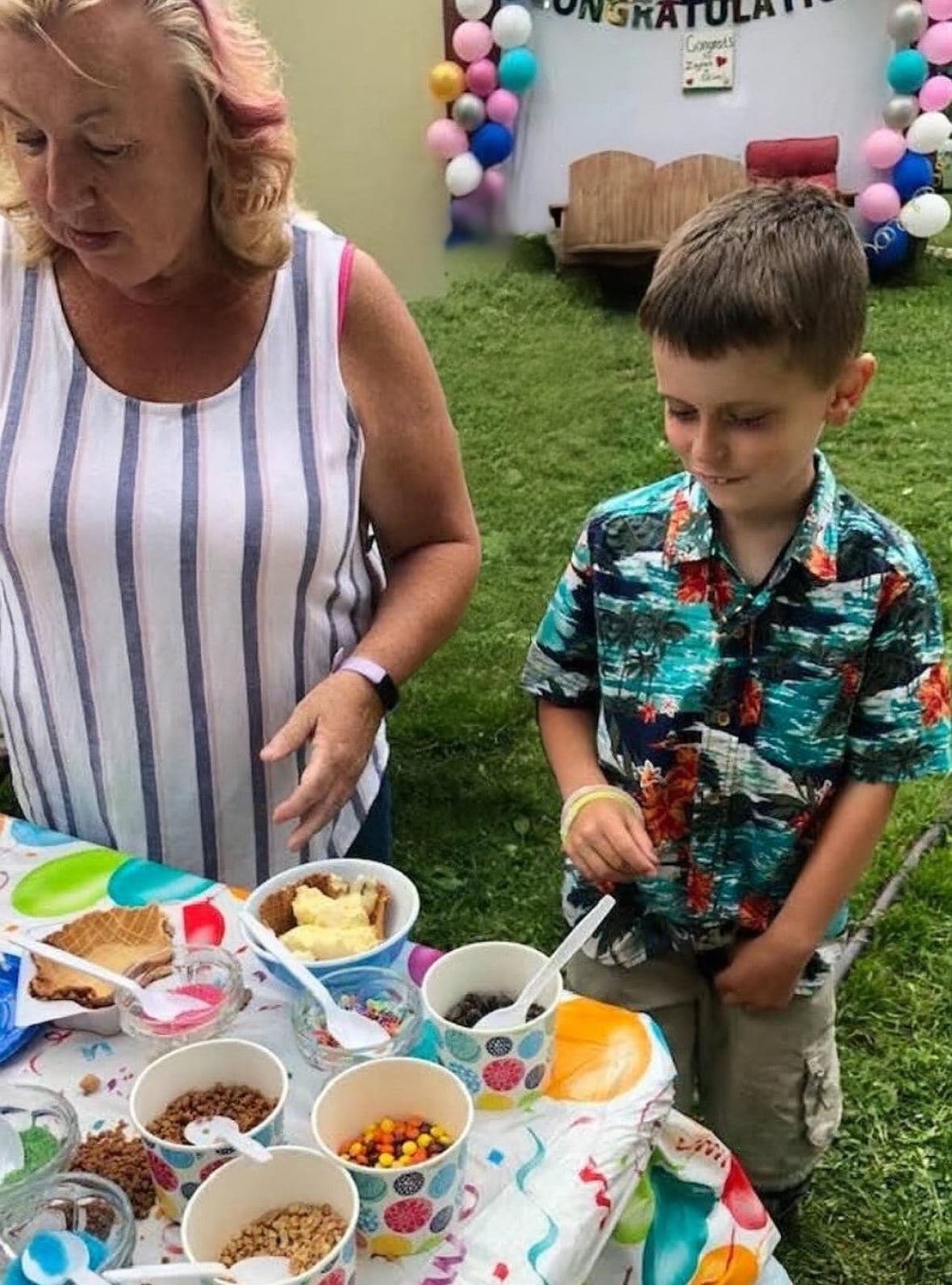 The late Sonia Adams used to make build-your-own ice cream bars with her grandkids. Now her grandchildren are serving build-your-own sundaes at their own ice cream business.