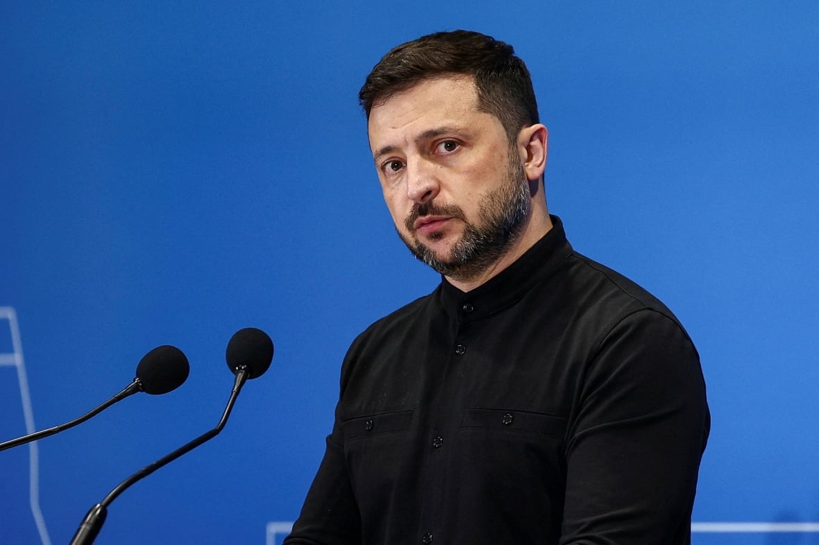 : Ukrainian President Volodymyr Zelenskyy attends a press conference on the first day of the two-day Ukraine Recovery Conference (URC2025), on plans for the reconstruction of Ukraine, in Rome, Italy, July 10, 2025. 