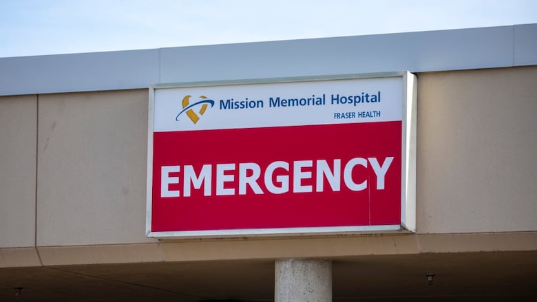 The emergency room is pictured at the Mission Memorial Hospital in Mission, British Columbia on Monday, January 15, 2024. 