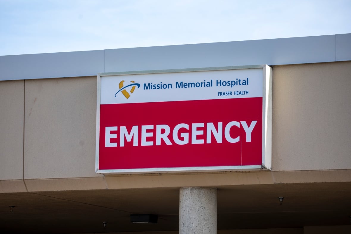 The emergency room is pictured at the Mission Memorial Hospital in Mission, British Columbia on Monday, January 15, 2024. 