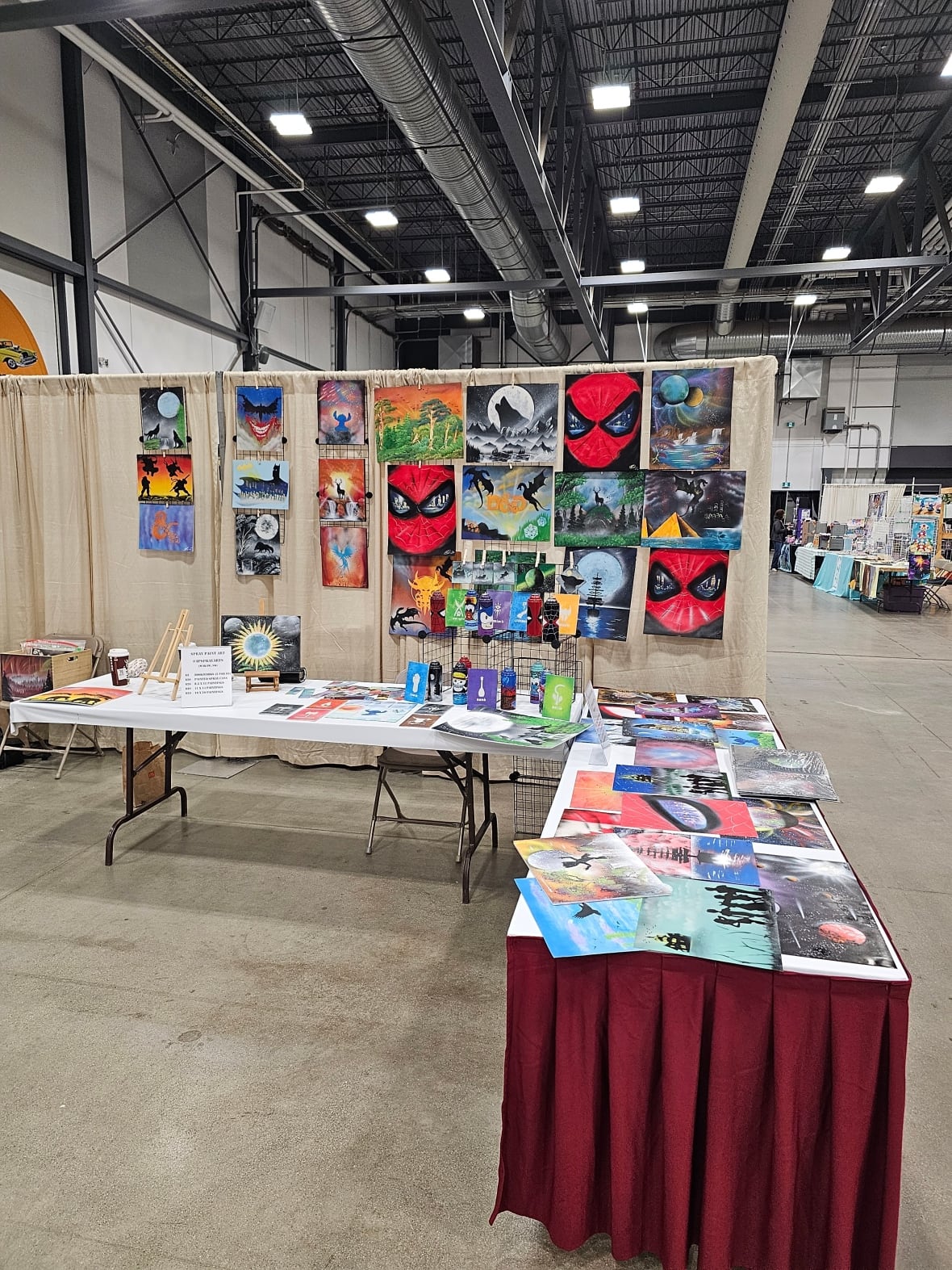 Some of AP Spray Art's works on display at a previous Sask Expo Regina.