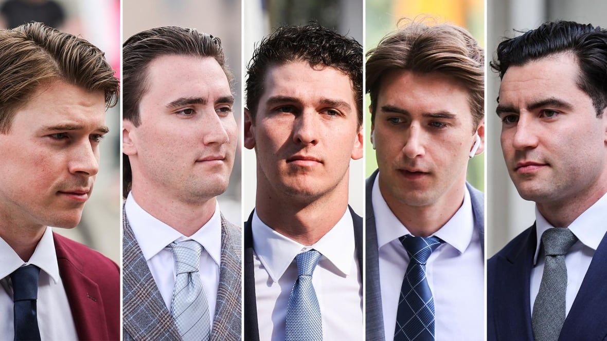 Headshots of five young men, each in suit and tie.