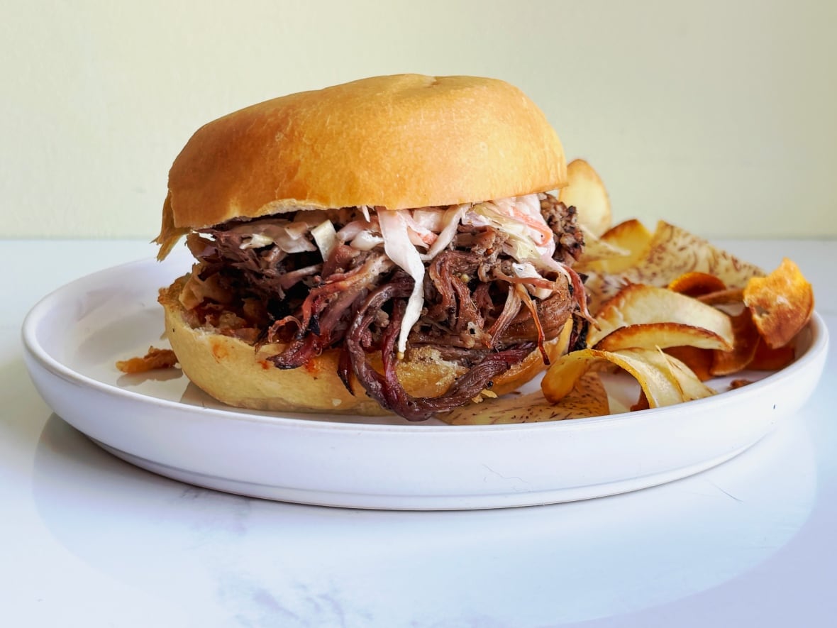 Beef brisket sandwich