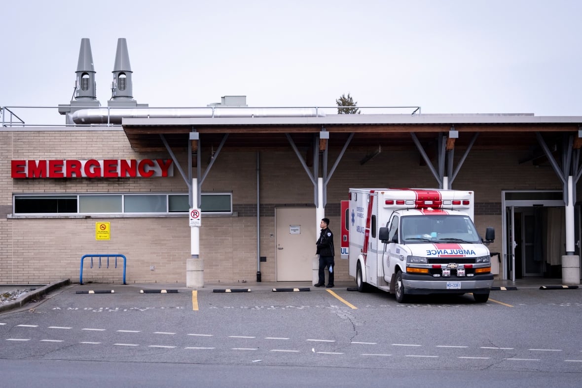Delta Hospital emergency room is pictured in Delta B.C. on February 24, 2025.