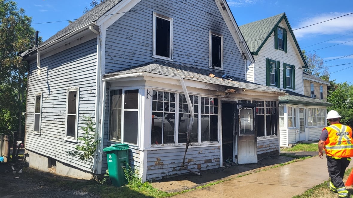 Home that has been burned.