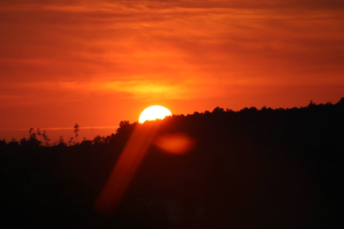 A reddish-sunset