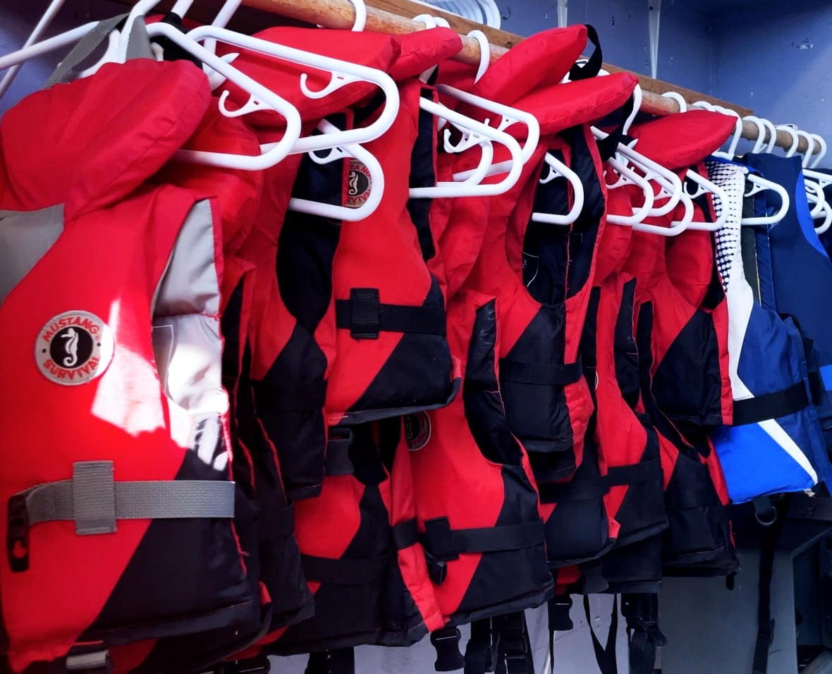 Lifejacket rentals are available in adult and kids' sizes.