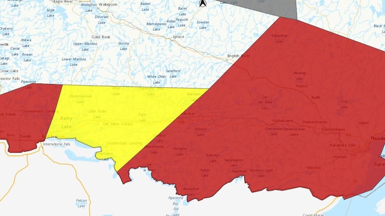 A weather alert map.