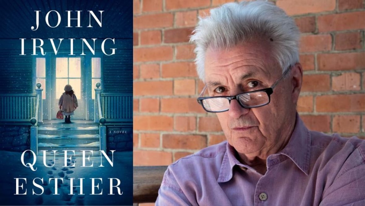 A book cover of a small girl on the doorstep of a house. A man with white hair and glasses. 