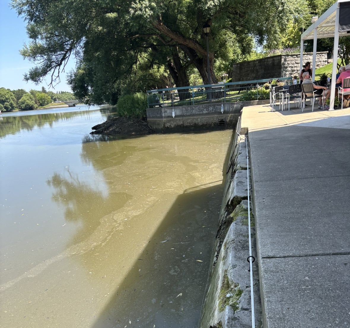 "We noticed on Friday that the water was a little bit lower than what it normally would be," Kelan Herr, co-owner of The Boathouse, said.