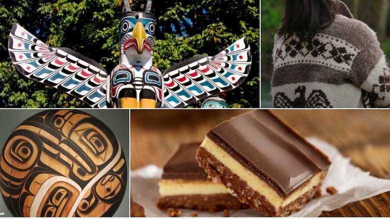 Totem poles, Northwest Coast art, Cowichan sweaters and Nanaimo bars are the four remaining coastal entries of the 16 remaining in the Search for B.C.'s Best Symbol.