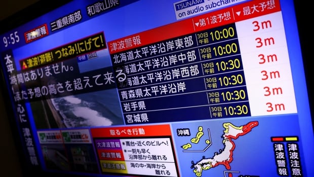 A tsunami warning for Japan, in the wake of a powerful quake that struck off Russia's Far Eastern Kamchatka Peninsula.