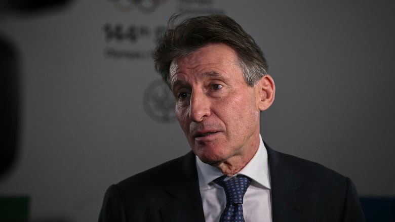 A man speaks to media.