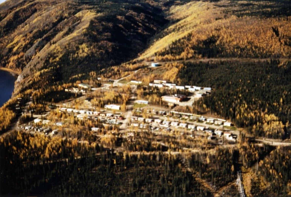 An aerial view of a residential area.