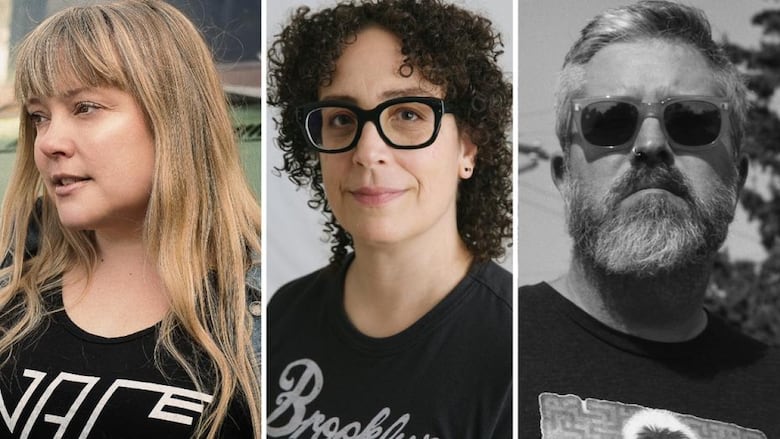 A composite image of three author headshots.