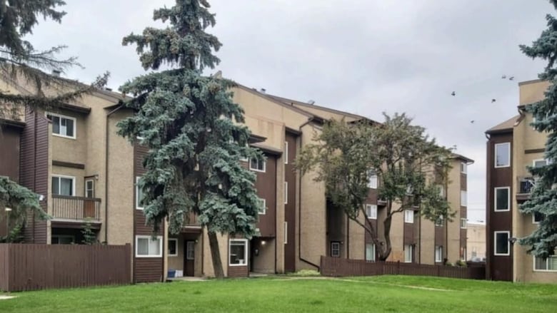 Brown apartment complex