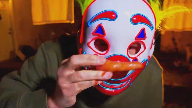 A clown mask