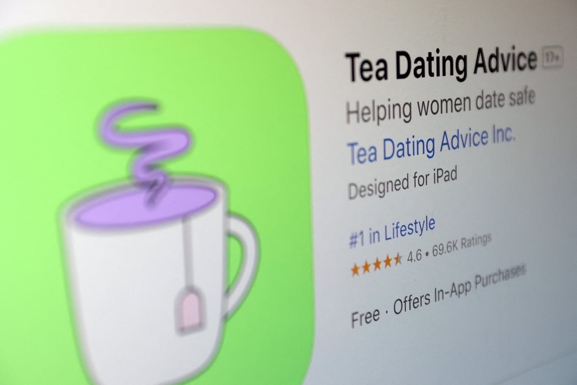 A drawing of a cup of tea and words that say Tea Dating Service